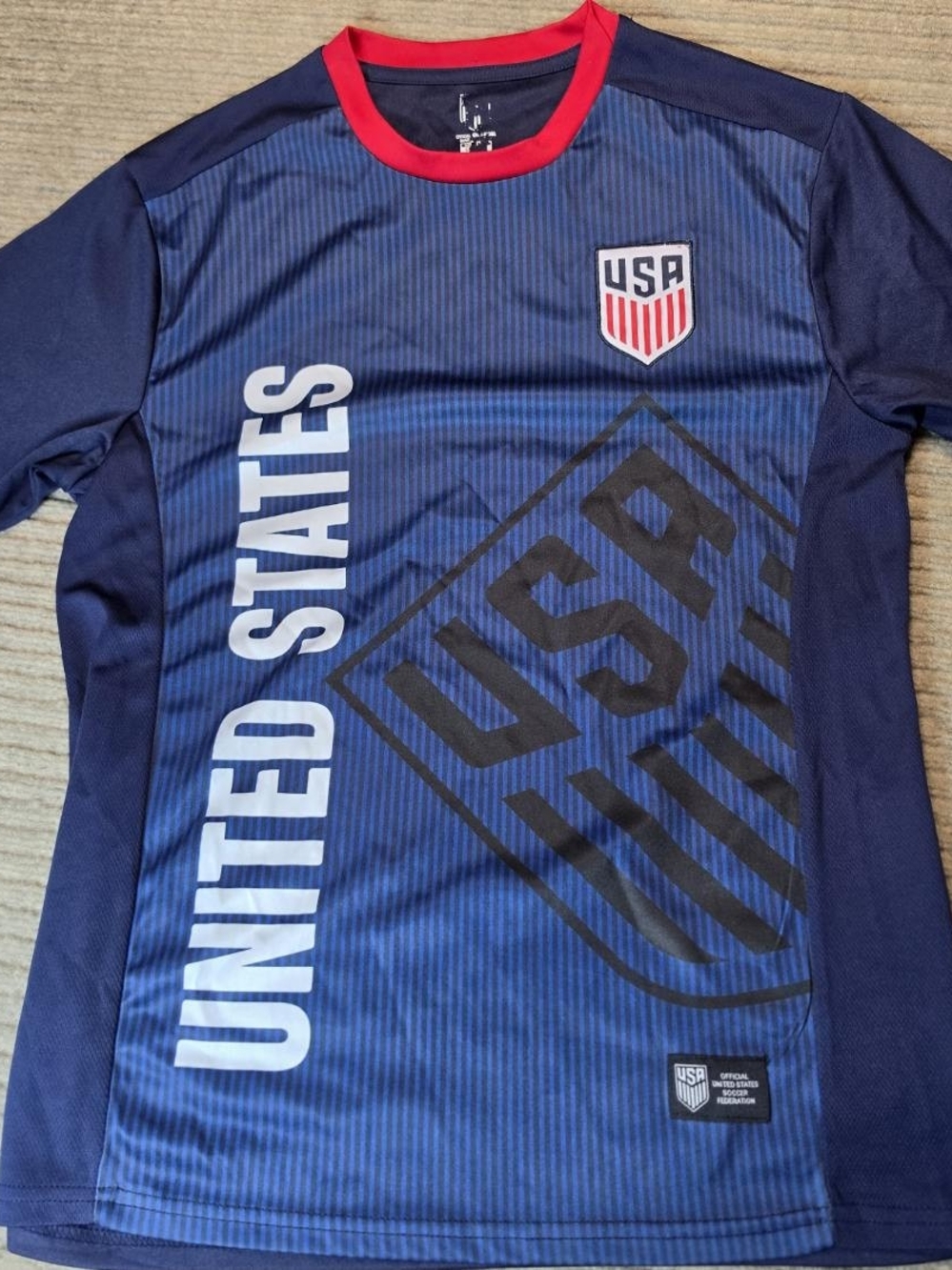 U.S. Soccer Federation USMNT Adult Game Day Soccer Poly Shirt Sz Med. Limited